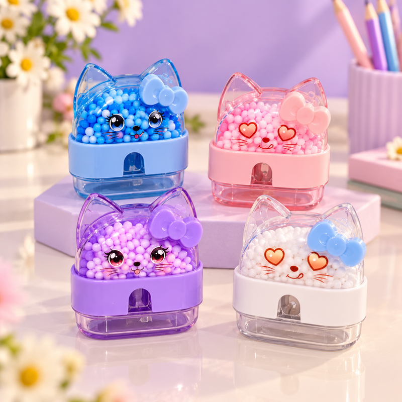 Cute Cat Bead Pencil Sharpener (1Pc)