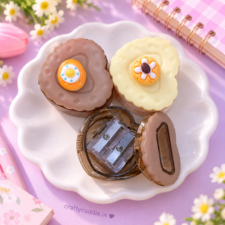 Cute Cookie Design Pencil Sharpener (1Pc)Stationery > Erasers &amp; SharpenersCrafty CuddleCute Cookie Design Pencil Sharpener (1Pc)Cookie Sharpener (5885)