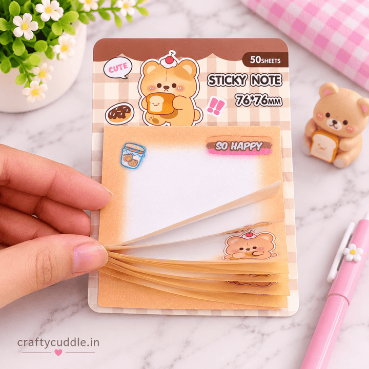 Cute Kawaii Sticky Notes (1 Pack)Sticky NotesCrafty CuddleCute Kawaii Sticky Notes (1 Pack)A08-18, 21\