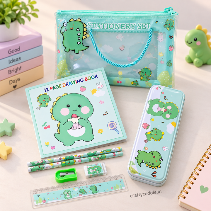 Cute Kids Stationery Gift Set with Pencil PouchStationery SetsCrafty CuddleCute Kids Stationery Gift Set with Pencil PouchKidsStationery StationerySet KidsGiftSet SchoolEssentials DrawingSet DrawingBook PencilBox SchoolStationery KidsGifts ReturnGift