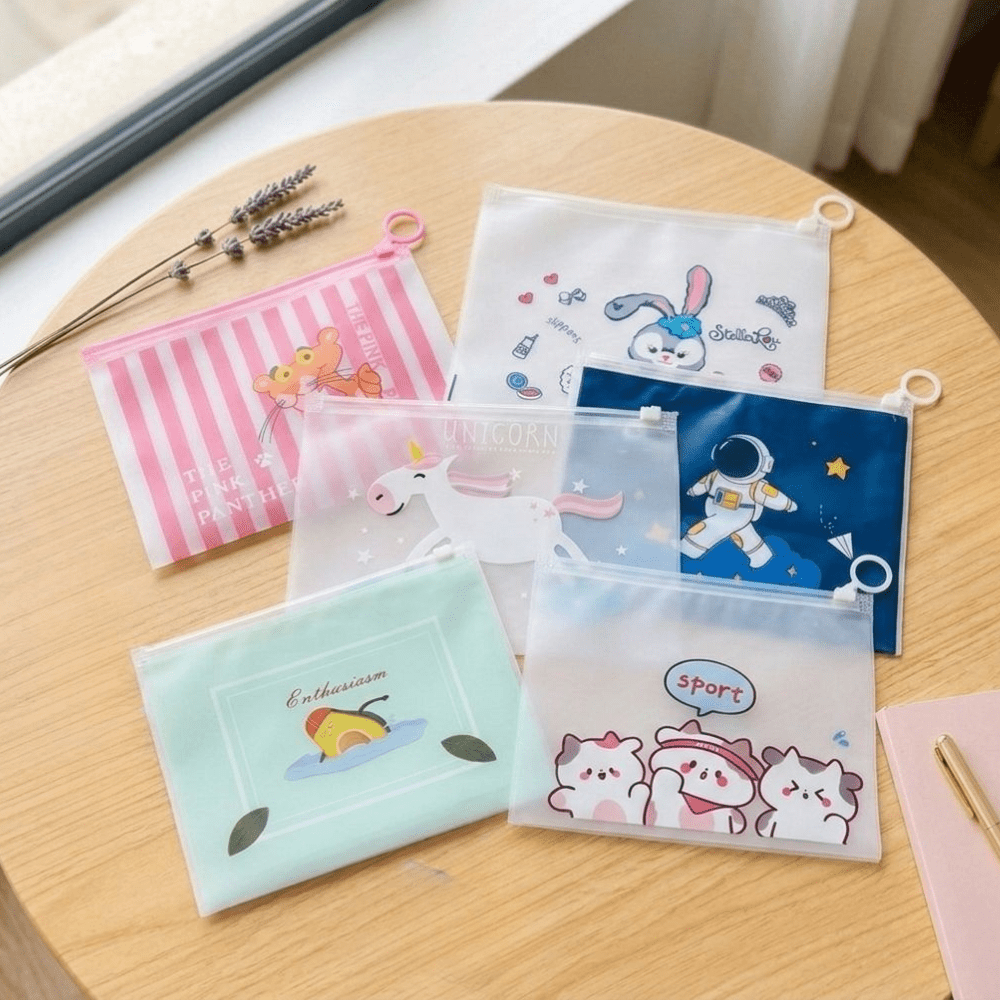 Cute Mini Cartoon Zipper PouchPencil PouchCrafty CuddleSet of small pouches with cartoon designs on a wooden surface1MiniPouch CuteStationery CartoonPouch KidsPouch CoinPouch StationeryLovers CuteAccessories KidsStationery SmallOrganizer KawaiiStationery
