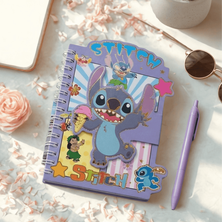 Cute Mini Diary with Sticker BookDiaryCrafty CuddleNotebook with &