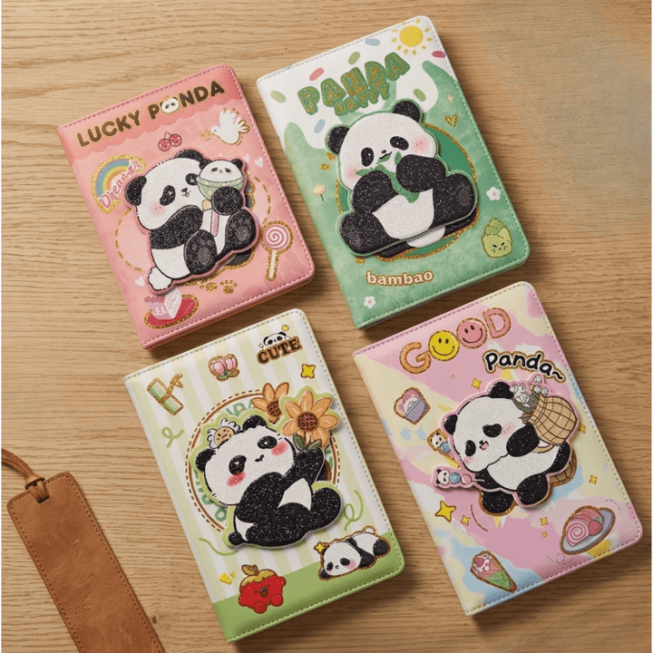Cute Panda Theme Diary for Kids &amp; TeensDiaryCrafty CuddleFour panda - themed diaries on a wooden surfacePandaDiary KawaiiStationery CuteNotebook PandaLovers JournalNotebook AestheticDiary KidsStationery DiaryForGirls CuteJournal StationeryAddictStationeryAddict