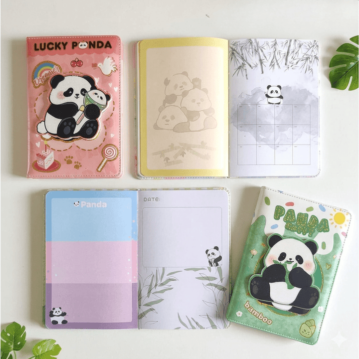 Cute Panda Theme Diary for Kids &amp; TeensDiaryCrafty CuddleSet of stationery items with panda designs on a white backgroundPandaDiary KawaiiStationery CuteNotebook PandaLovers JournalNotebook AestheticDiary KidsStationery DiaryForGirls CuteJournal StationeryAddictStationeryAddict