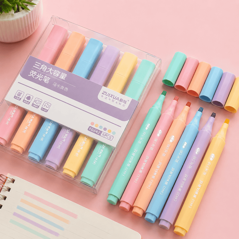 Cute Pastel Highlighter Pack – 6 Shades