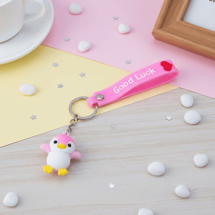 Cute Penguin KeychainKeychainsCRAFTY CUDDLEPink &