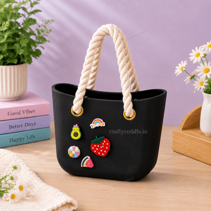 Cute Silicone Tote Bag with Charmscute charm bagCrafty CuddleCute Silicone Tote Bag with CharmsBlackCuteToteBag SiliconeBag ToteBag CuteBags TrendyBags WomensBags FashionAccessories EverydayBag MiniTote KawaiiStyle AestheticBags CuteAccessories ShoppingBag StylishBags GiftForHer