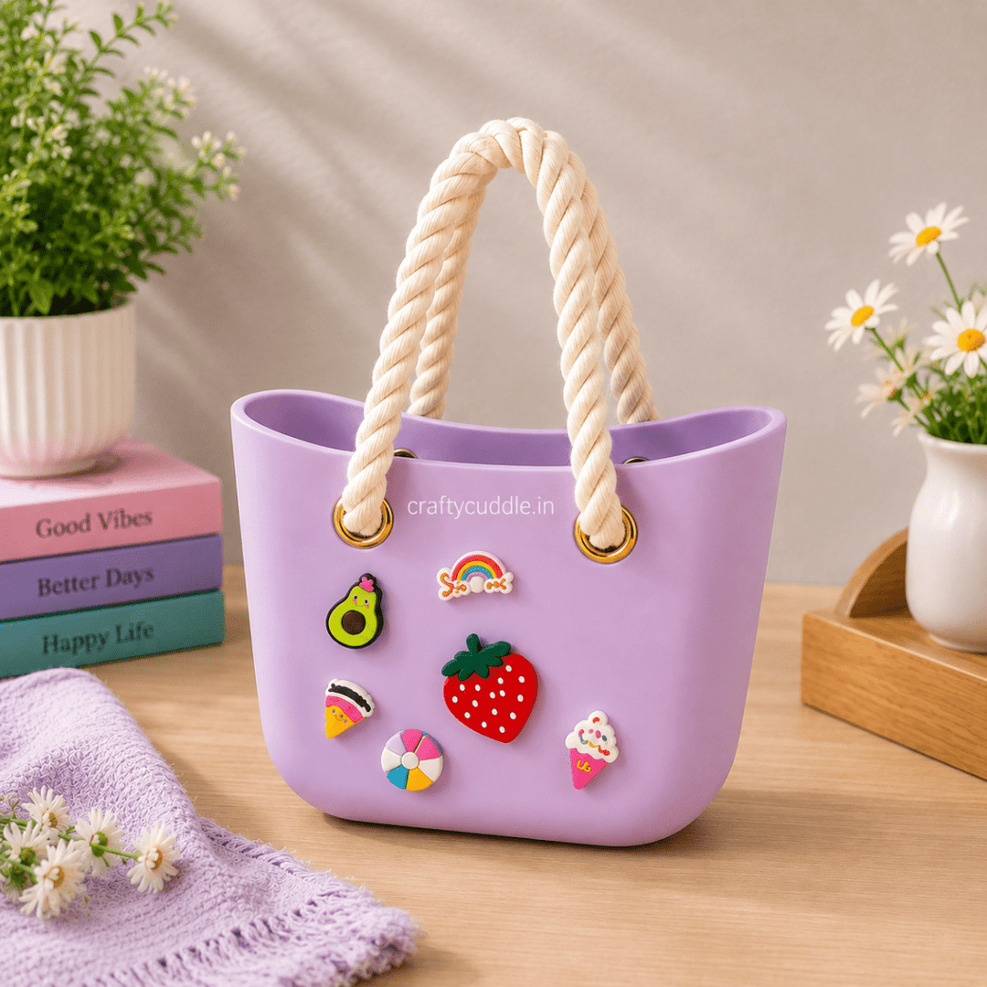 Cute Silicone Tote Bag with Charmscute charm bagCrafty CuddleCute Silicone Tote Bag with CharmsLavendarCuteToteBag SiliconeBag ToteBag CuteBags TrendyBags WomensBags FashionAccessories EverydayBag MiniTote KawaiiStyle AestheticBags CuteAccessories ShoppingBag StylishBags GiftForHer