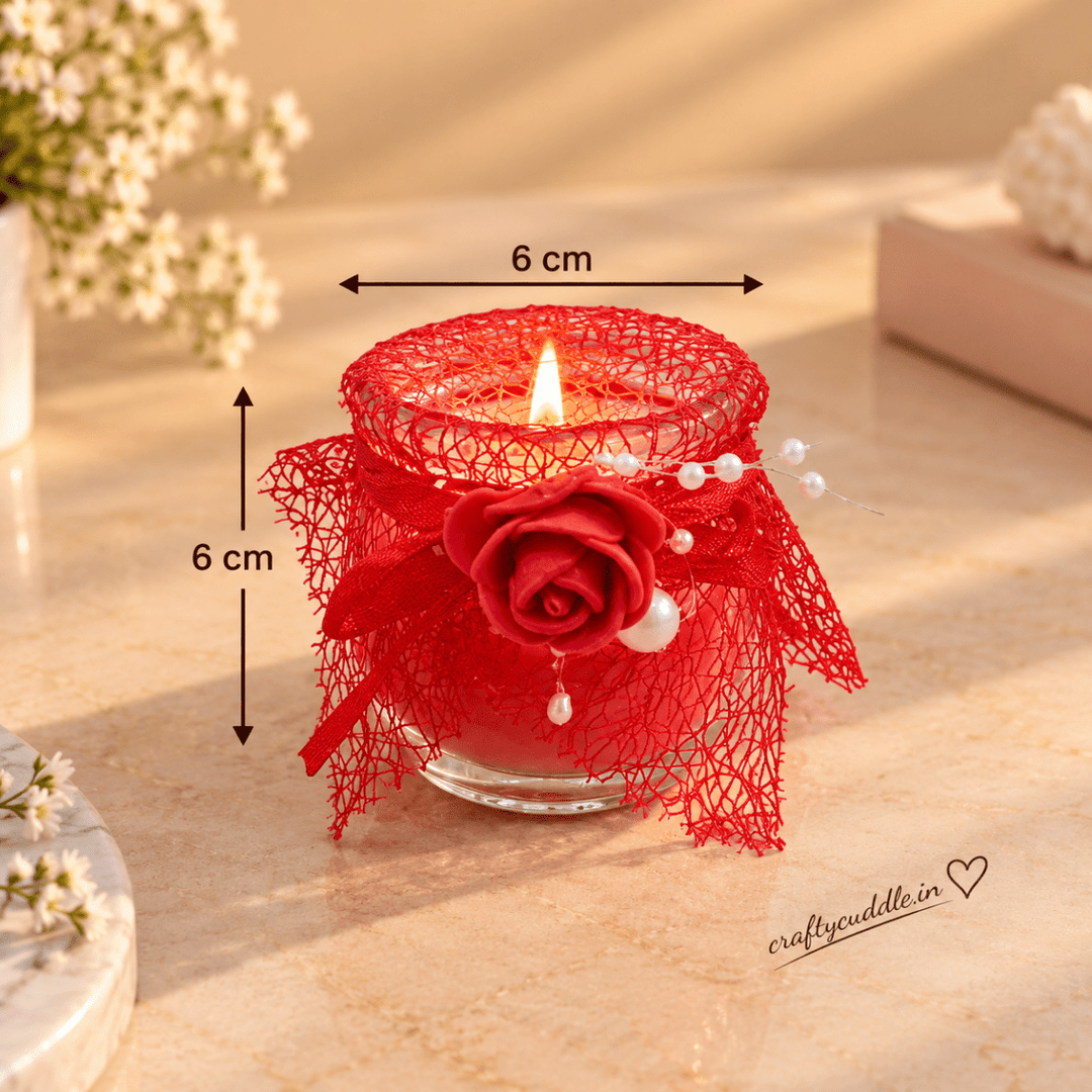 Decorative Lace Flower CandleCandlesCrafty CuddleDecorative Lace Flower Candle1 PcScentedCandles CandleGiftSet DecorativeCandles HomeDecor FragranceCandles GiftSet CandleSet HomeDecorIndia FestiveGifting CraftyCuddle