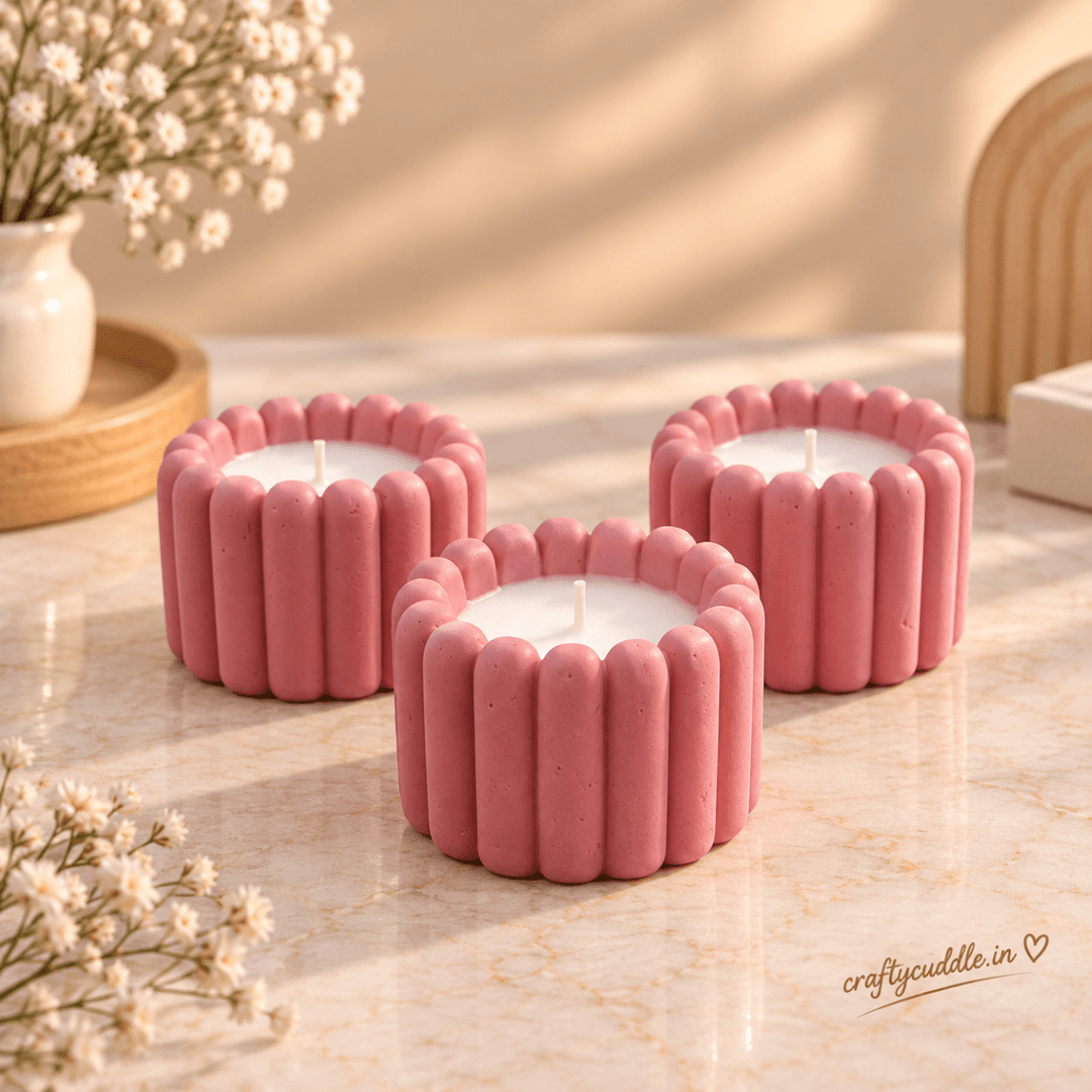 Decorative Ribbed Design CandlecandleCrafty CuddleDecorative Ribbed Design Candle1 PcScentedCandles CandleGiftSet DecorativeCandles HomeDecor FragranceCandles GiftSet CandleSet HomeDecorIndia FestiveGifting CraftyCuddle