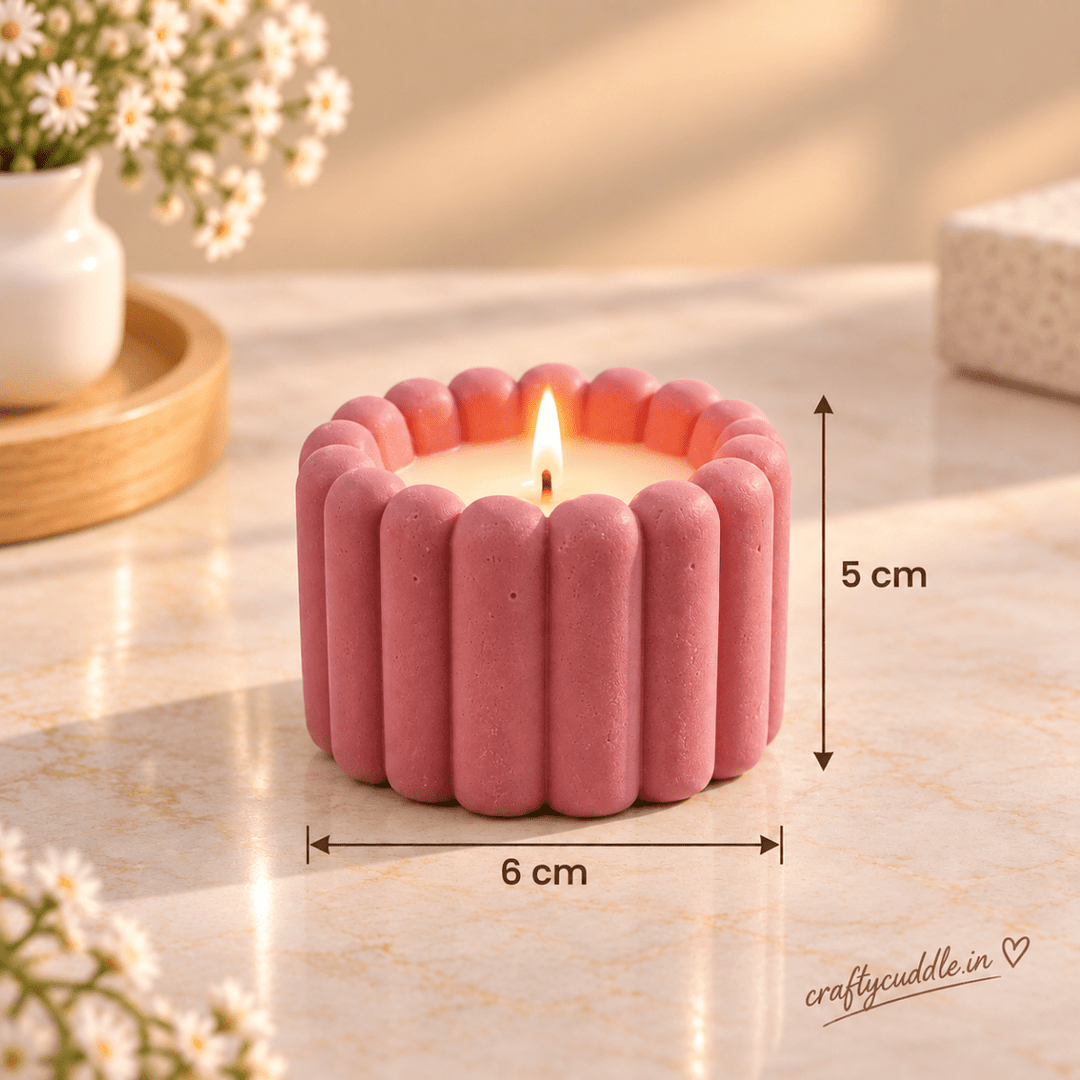 Decorative Ribbed Design CandlecandleCrafty CuddleDecorative Ribbed Design Candle1 PcScentedCandles CandleGiftSet DecorativeCandles HomeDecor FragranceCandles GiftSet CandleSet HomeDecorIndia FestiveGifting CraftyCuddle