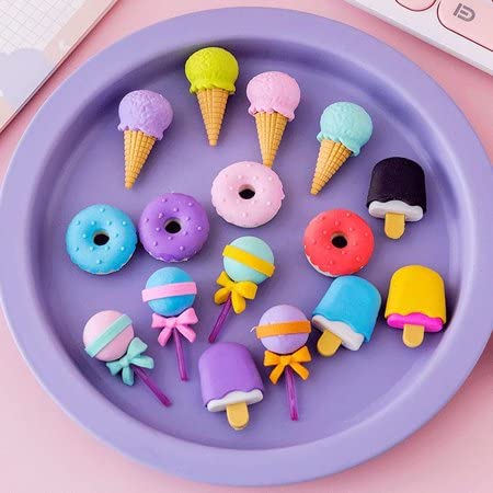 🍨 Dessert Erasers Delight!CRAFTY CUDDLE🍨 Dessert Erasers Delight!Cake Shop Eraser - 11 Pack of 4 Erasers