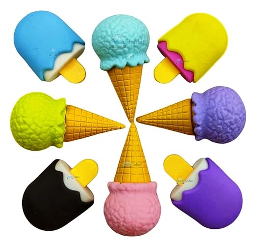 🍨 Dessert Erasers Delight!CRAFTY CUDDLE🍨 Dessert Erasers Delight!Cake Shop Eraser - 11 Pack of 4 Erasers