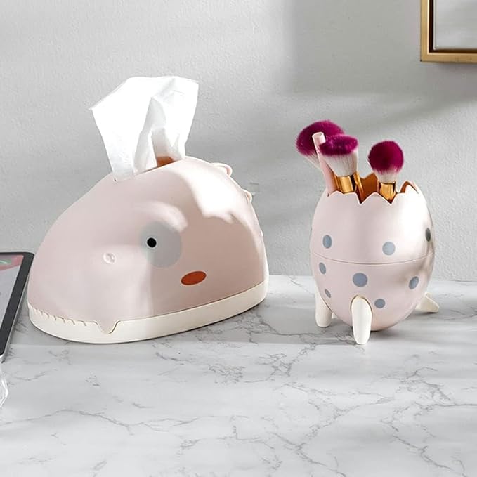 🦕 Dino Egg Pen Stand &amp; Cosmetic OrganizerCRAFTY CUDDLE🦕 Dino Egg Pen Stand &amp; Cosmetic Organizerpink