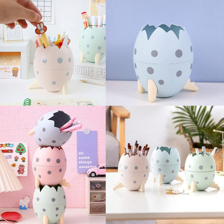 🦕 Dino Egg Pen Stand &amp; Cosmetic OrganizerCRAFTY CUDDLE🦕 Dino Egg Pen Stand &amp; Cosmetic Organizerpink