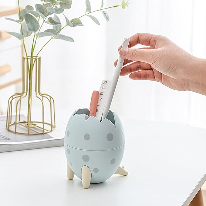 🦕 Dino Egg Pen Stand & Cosmetic OrganizerCRAFTY CUDDLE🦕 Dino Egg Pen Stand & Cosmetic OrganizerMint Green