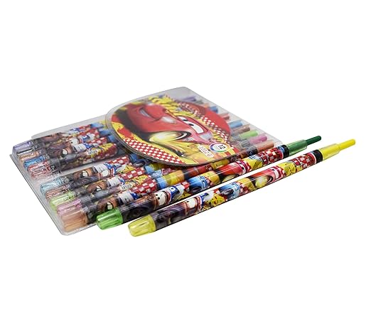 Disney Cars Rolling CrayonsKids’ Art SuppliesCRAFTY CUDDLEColorful crayons with a cartoon car design on a white backgroundartartistsoninstagram