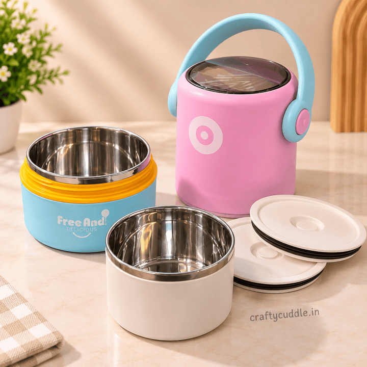 Double-Layer Insulated Lunch BoxStainless Steel Lunch BoxCrafty CuddleDouble-Layer Insulated Lunch BoxPurpleLunchBox KidsLunchBox StainlessSteelLunchBox InsulatedLunchBox FoodContainer SchoolLunchBox LunchBoxForKids LeakProofLunchBox PortableLunchBox KidsEssentials