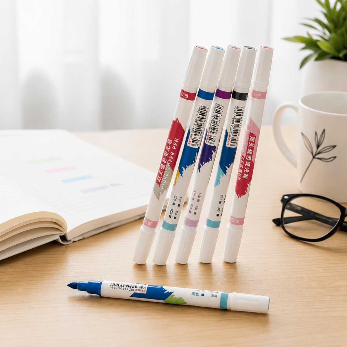 Dual-Tip Highlighter Pens6pcs dual tip markerCrafty CuddleDual-Tip Highlighter Pens12 color markersart supplies
