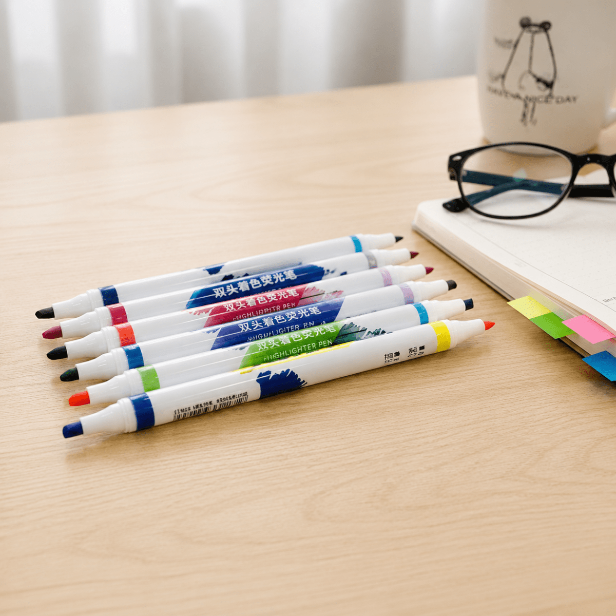Dual-Tip Highlighter Pens6pcs dual tip markerCrafty CuddleDual-Tip Highlighter Pens12 color markersart supplies