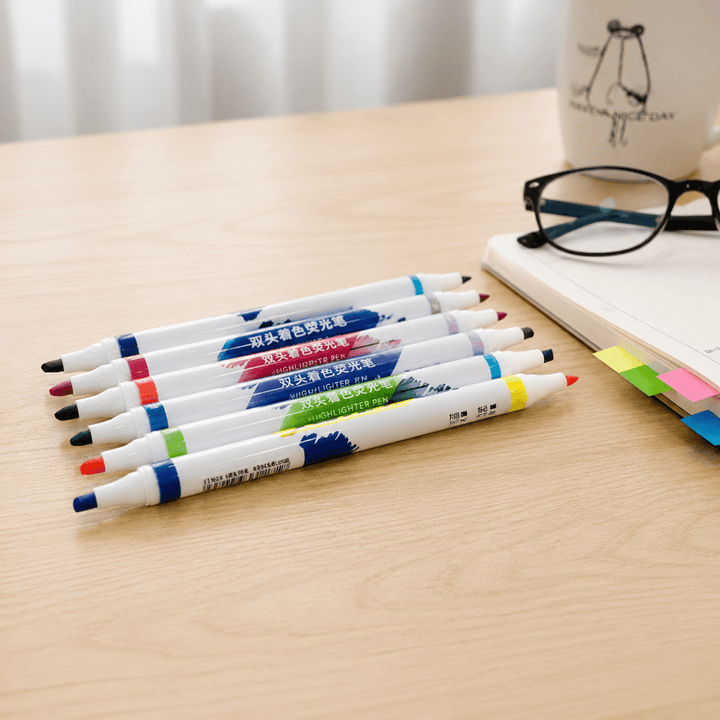 Dual-Tip Highlighter Pens6pcs dual tip markerCrafty CuddleDual-Tip Highlighter Pens12 color markersart supplies