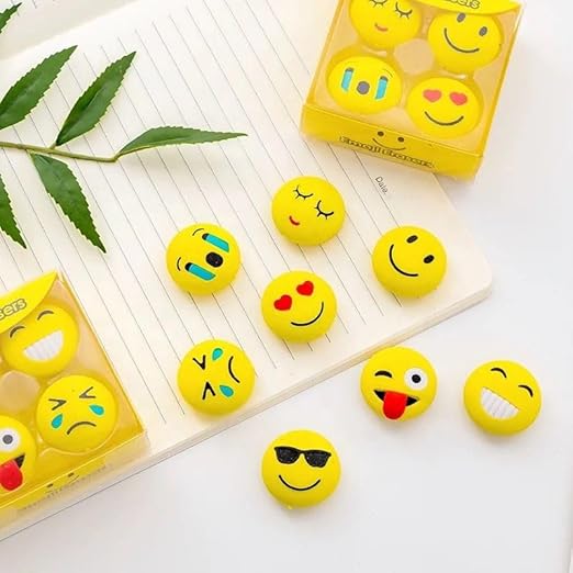 Emoji Fun Erasers - Pack of Smiley, Silly &amp; Cool Expressions! 😍🤣😎😭 - CRAFTY CUDDLEEmoji Fun Erasers - Pack of Smiley, Silly &amp; Cool Expressions! 😍🤣😎😭product_type  for kids