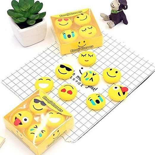 Emoji Fun Erasers - Pack of Smiley, Silly &amp; Cool Expressions! 😍🤣😎😭 - CRAFTY CUDDLEEmoji Fun Erasers - Pack of Smiley, Silly &amp; Cool Expressions! 😍🤣😎😭product_type  for kids