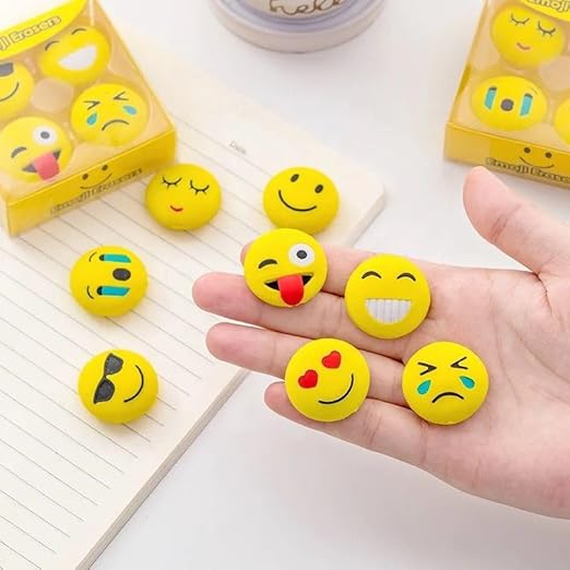 Emoji Fun Erasers - Pack of Smiley, Silly &amp; Cool Expressions! 😍🤣😎😭 - CRAFTY CUDDLEEmoji Fun Erasers - Pack of Smiley, Silly &amp; Cool Expressions! 😍🤣😎😭product_type  for kids