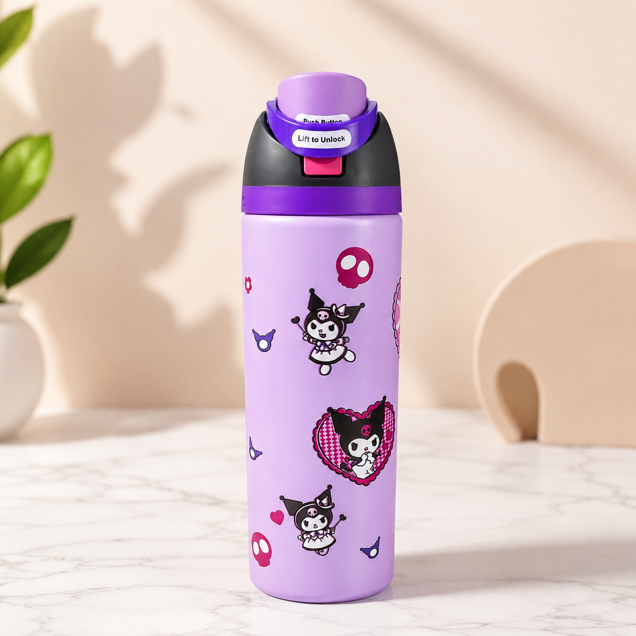 Kawaii Cartoon Stainless Steel Water Bottle