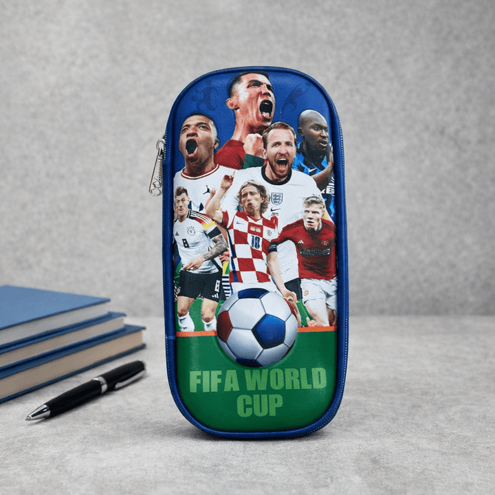 Football Theme EVA Pencil PouchPencil PouchCrafty CuddlePencil case with soccer player design and &