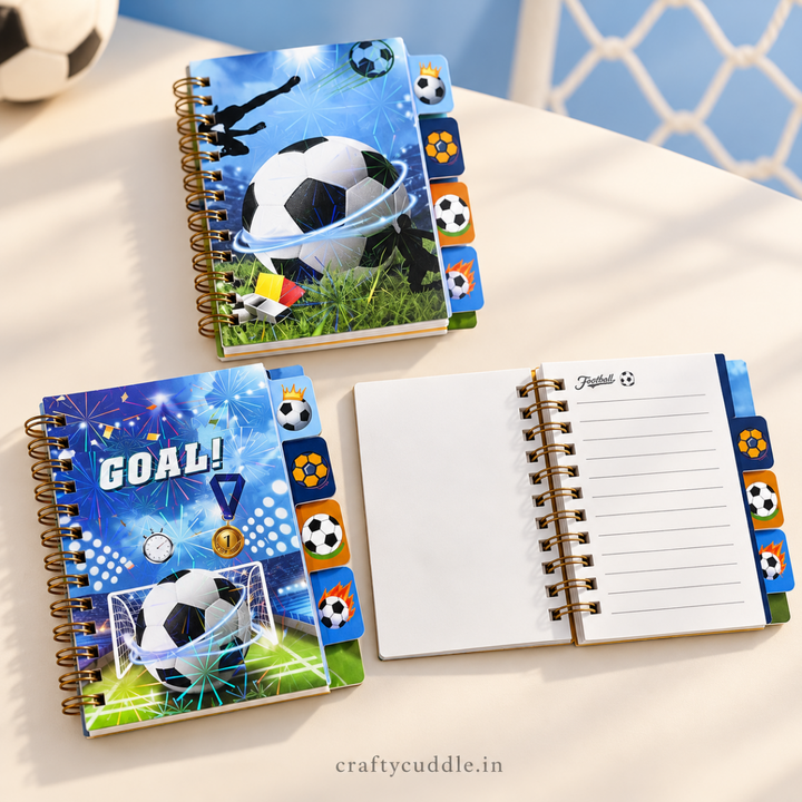 Football-Themed Spiral Notebook (1Pc)DiaryCrafty CuddleFootball-Themed Spiral Notebook (1Pc)