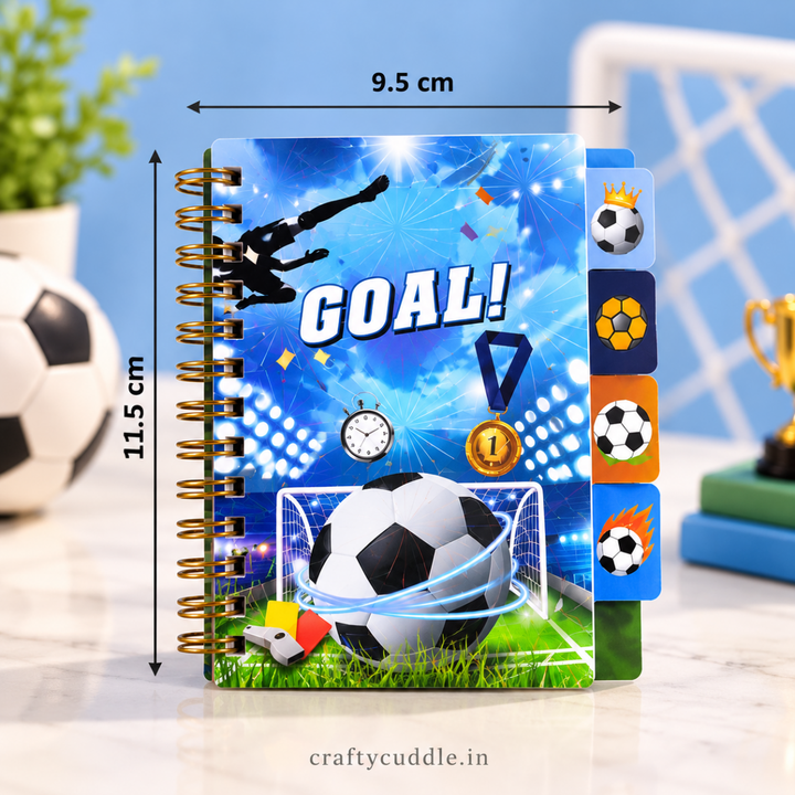 Football-Themed Spiral Notebook (1Pc)DiaryCrafty CuddleFootball-Themed Spiral Notebook (1Pc)