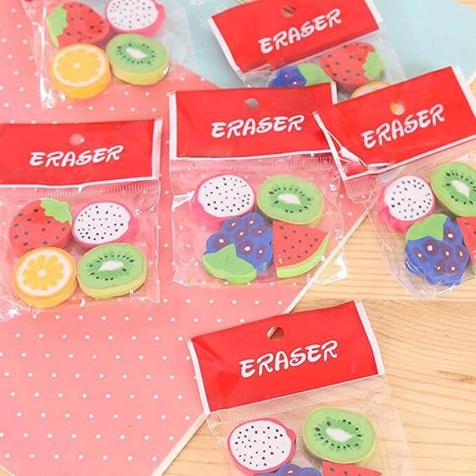 Fruity Fun Erasers – Cute &amp; Colorful Pack of 4! 🍓🍊🍇✨ - CRAFTY CUDDLEFruity Fun Erasers – Cute &amp; Colorful Pack of 4! 🍓🍊🍇✨product_type  for kids