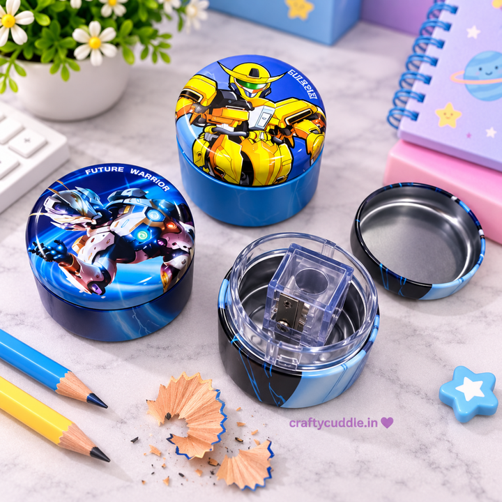 Future Warrior Cartoon Pencil SharpenerStationery > Erasers &amp; SharpenersCrafty CuddleFuture Warrior Cartoon Pencil Sharpener