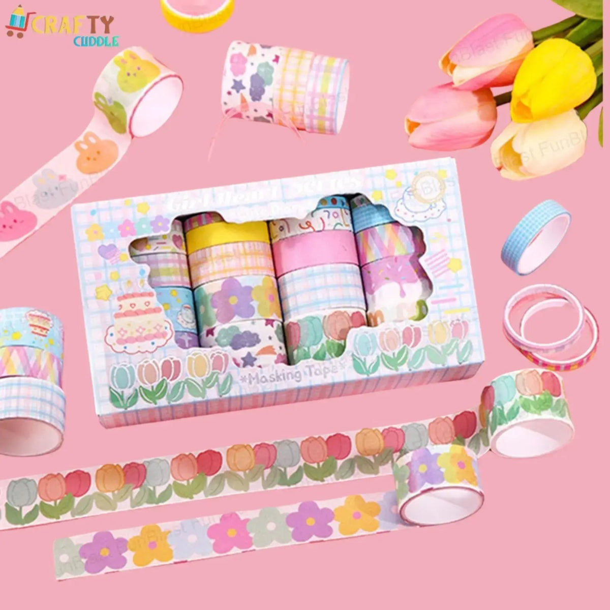 "Girl Heart Series – Dreamy Delight Washi Tape Set (20 Rolls)" 💖🌈✨ - CRAFTY CUDDLE"Girl Heart Series – Dreamy Delight Washi Tape Set (20 Rolls)" 💖🌈✨product_type  for kids