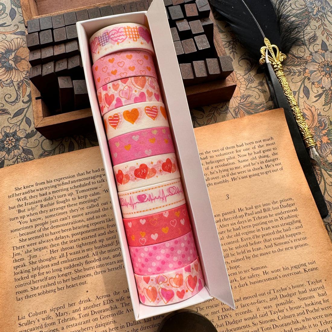 Pretty pink masking tapes perfect for bullet journals and aesthetic decoration
