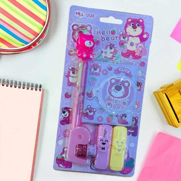Packaged stationery set with &