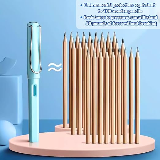 "✏️✨ Infinity Inkless Pencils with Eraser - Endless Writing Fun!"