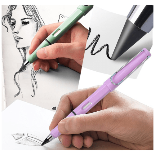 "✏️✨ Infinity Inkless Pencils with Eraser - Endless Writing Fun!"