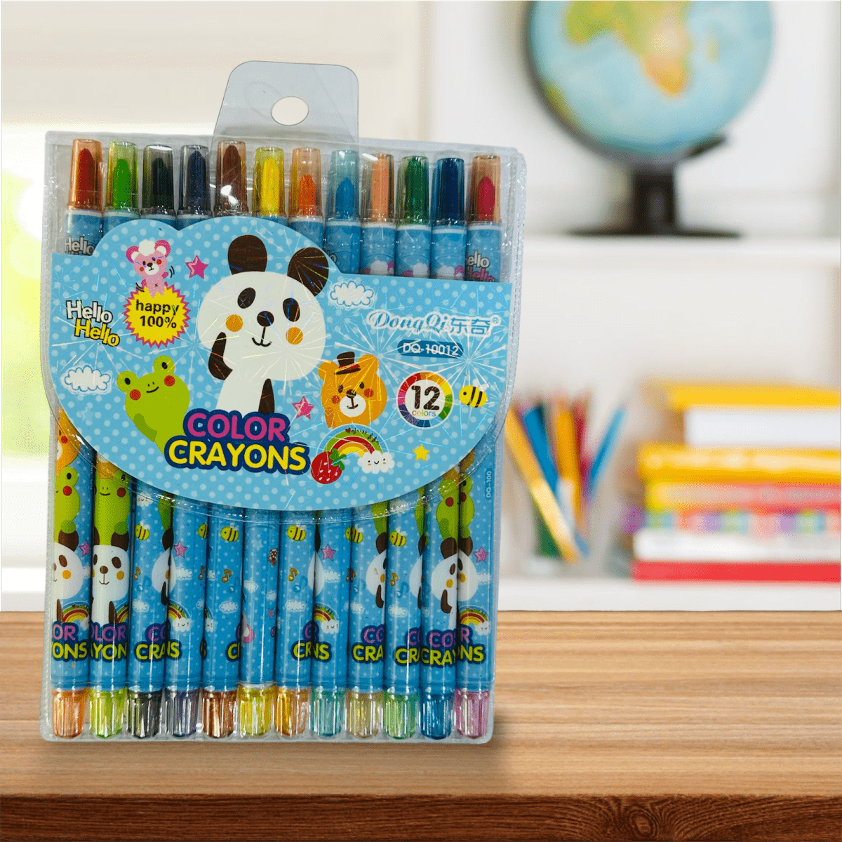 🖍️ Jungle Buddies Rolling Crayons – Twist, Glide & Color! 🌿🐼🐸