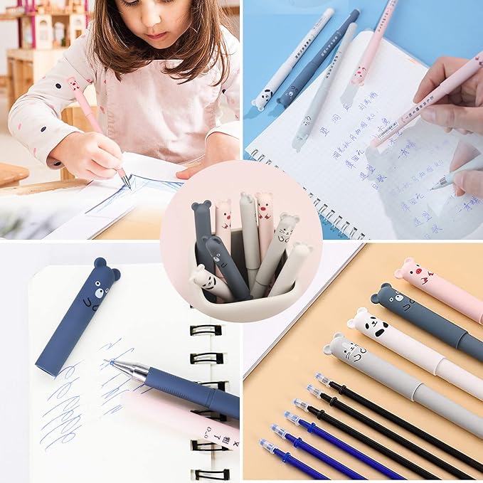 🐾 Kawaii 0.35mm Erasable Gel Pens – 4 Cute Animal Designs! ✍️🧸CRAFTY CUDDLE🐾 Kawaii 0.35mm Erasable Gel Pens – 4 Cute Animal Designs! ✍️🧸Piggy🐷1