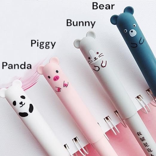 🐾 Kawaii 0.35mm Erasable Gel Pens – 4 Cute Animal Designs! ✍️🧸CRAFTY CUDDLE🐾 Kawaii 0.35mm Erasable Gel Pens – 4 Cute Animal Designs! ✍️🧸Piggy🐷1