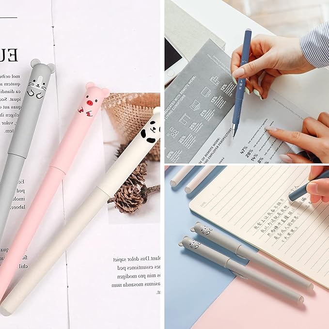 🐾 Kawaii 0.35mm Erasable Gel Pens – 4 Cute Animal Designs! ✍️🧸CRAFTY CUDDLE🐾 Kawaii 0.35mm Erasable Gel Pens – 4 Cute Animal Designs! ✍️🧸Piggy🐷1