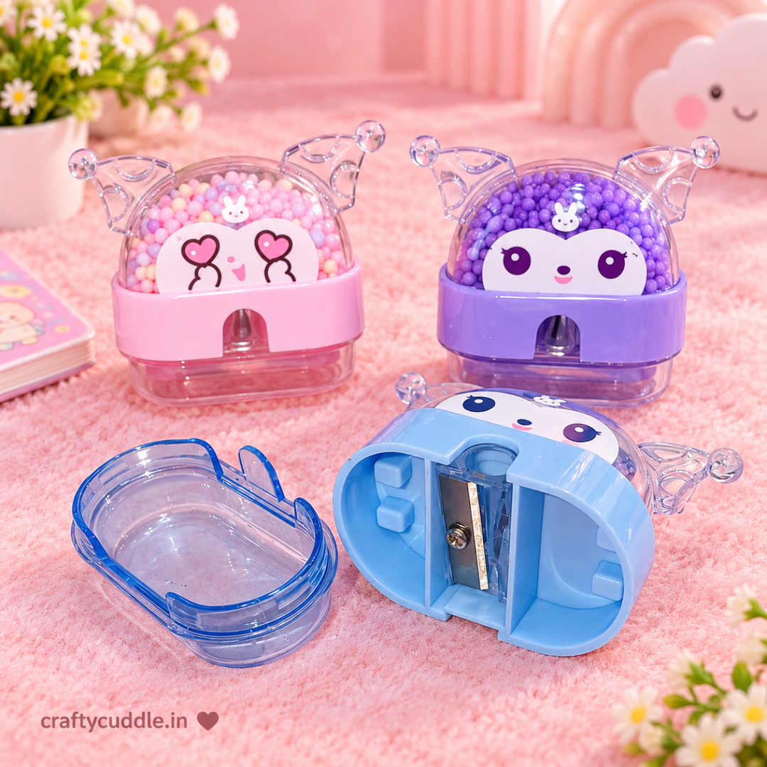 Kawaii Bunny Bead Pencil Sharpener (1Pc)Stationery > Erasers &amp; SharpenersCrafty CuddleKawaii Bunny Bead Pencil Sharpener (1Pc)