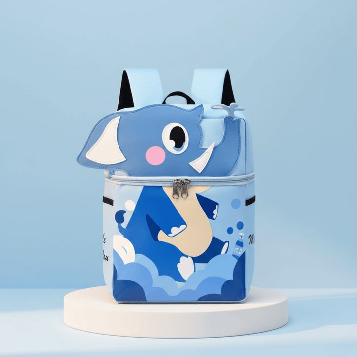 Kids 3D Animal BackpackKids BagsCRAFTY CUDDLEBackpack with cartoon elephant design on a light blue backgroundBlueKidsBackpack AnimalBackpack PreschoolBag ToddlerBackpack CartoonSchoolBag KindergartenBag MiniBackpackForKids CuteKidsBag SchoolBagForGirls SchoolBagForBoys
