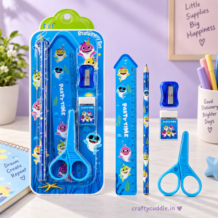 Kids 5-Piece Cartoon Stationery SetStationery SetsCrafty CuddleKids 5-Piece Cartoon Stationery SetPack of 1