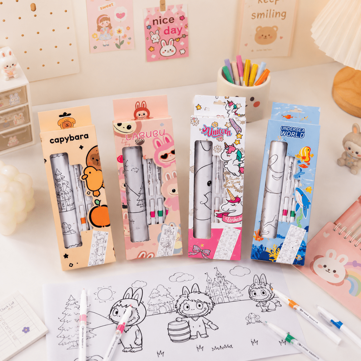 Kids Acrylic Marker Coloring Kit SetKids Coloring Kit (multiple items)Crafty CuddleKids Acrylic Marker Coloring Kit SetUnicornKidsColoringKit AcrylicMarkers CreativeKids KidsArt ColoringFun ArtAndCraft StationeryLover KidsActivities GiftForKids CraftyCuddleStationeryAddict