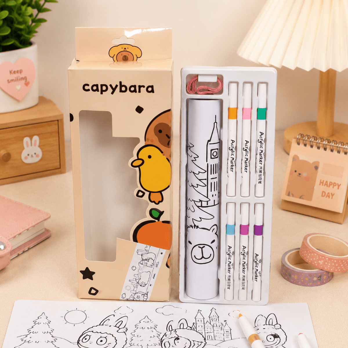 Kids Acrylic Marker Coloring Kit SetKids Coloring Kit (multiple items)Crafty CuddleKids Acrylic Marker Coloring Kit SetUndersea WorldKidsColoringKit AcrylicMarkers CreativeKids KidsArt ColoringFun ArtAndCraft StationeryLover KidsActivities GiftForKids CraftyCuddleStationeryAddict