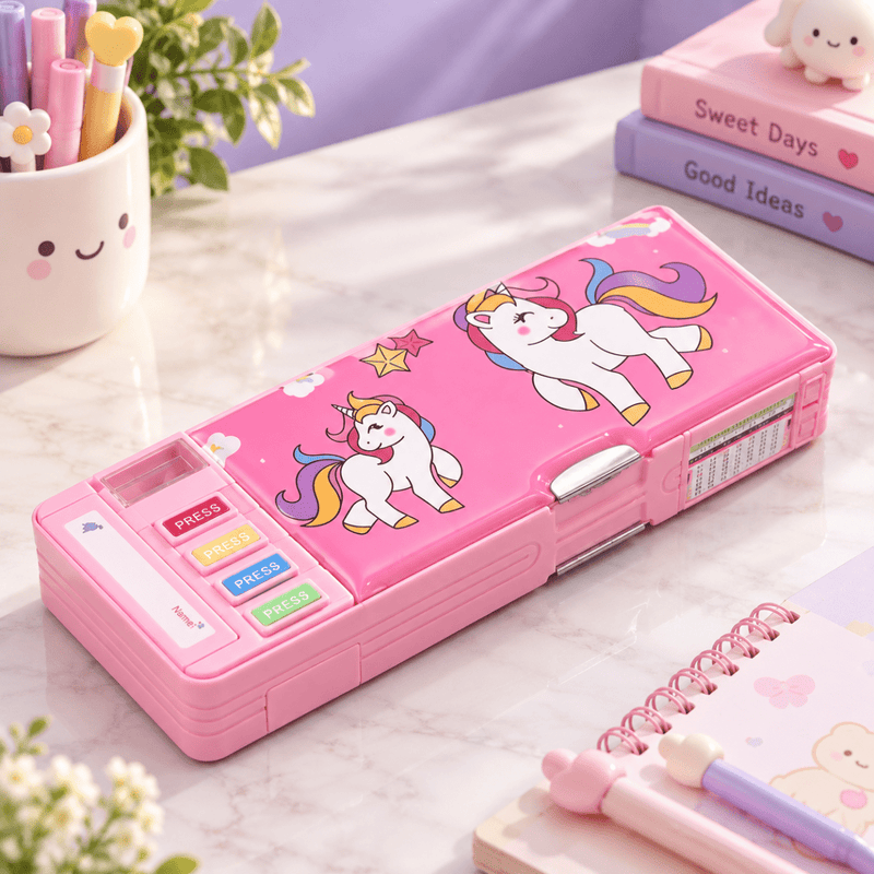 Kids Dual Sided Magnetic Pencil Box