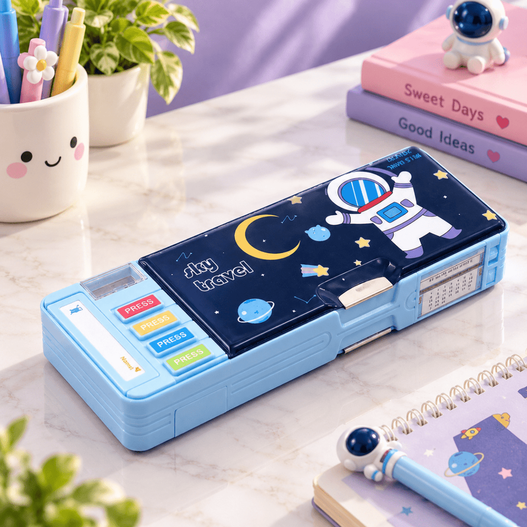 Kids Dual Sided Magnetic Pencil BoxPencil BoxCrafty CuddleKids Dual Sided Magnetic Pencil BoxBlue